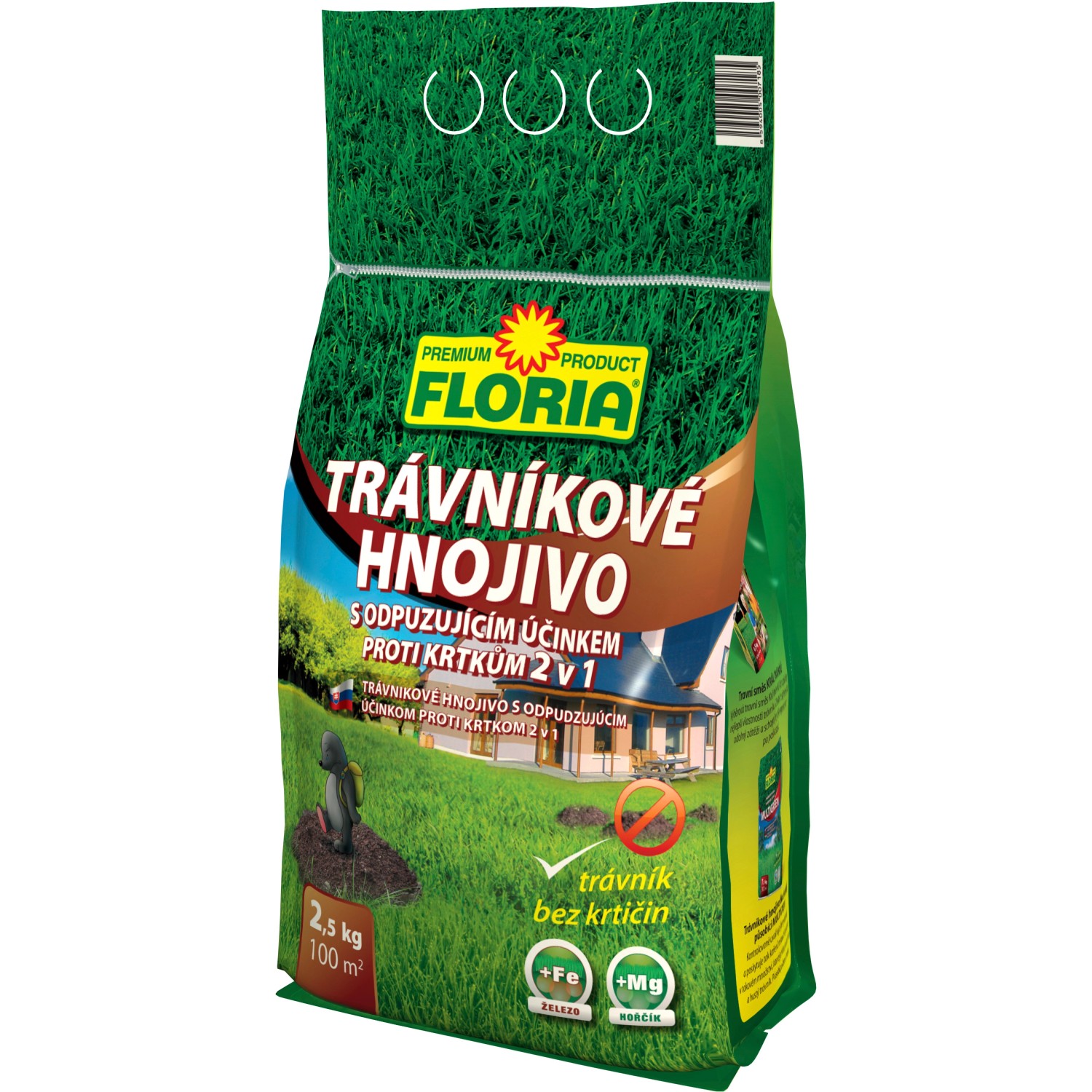 Floria Trávníkové hnojivo proti krtkům 2,5 kg