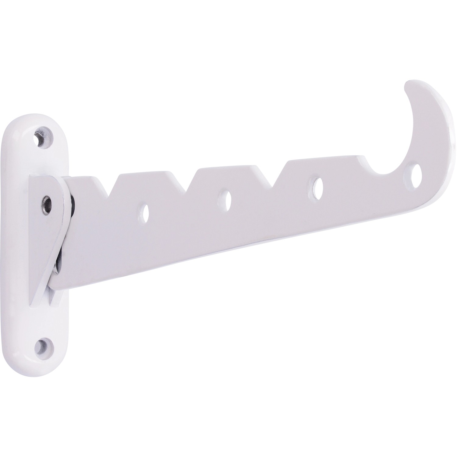 Sklápěcí háček kovový bílý vzdálenost otvorů 89 mm