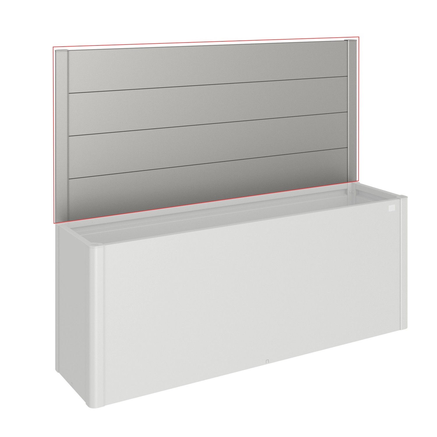 Biohort Zástěna pro záhony vyvýš. bez skla pro stranu 4 m křemen.šedá