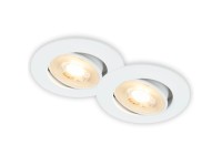 Brilo Vestavné LED svítidlo Besi, 4,8W, 420lm, 3000K, bílá, pr. 8 cm, 2 ks