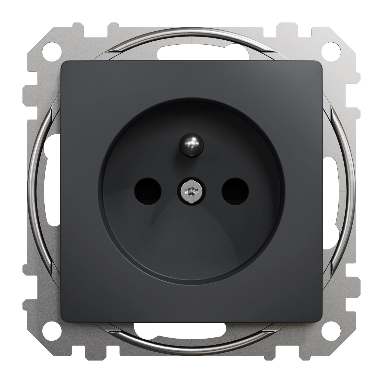 Schneider Zásuvka 1-násobná Sedna Design antracit