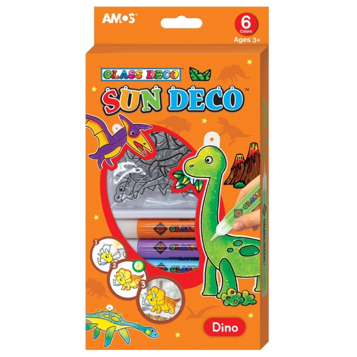 Barvy na sklo sada 6 barev 10,5 ml + 6 sklíček DINO Anděl Přerov s.r.o.