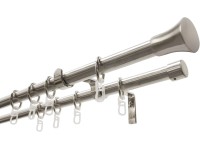 Gardinia Záclonová souprava Konus vzhled nerezové oceli 120 cm - 210 cm