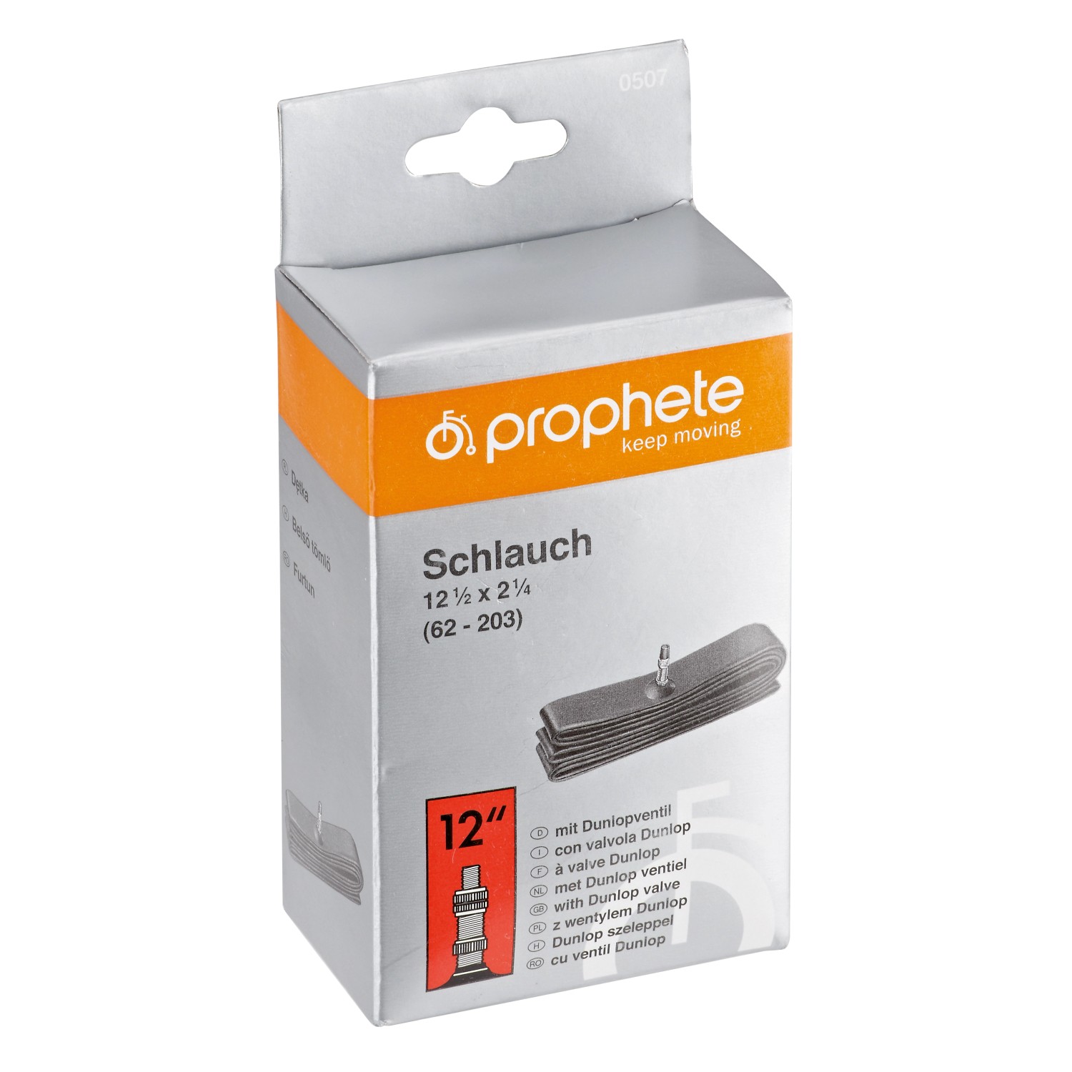 Prophete Duše pro jízdní kolo 12", ventilek Dunlop