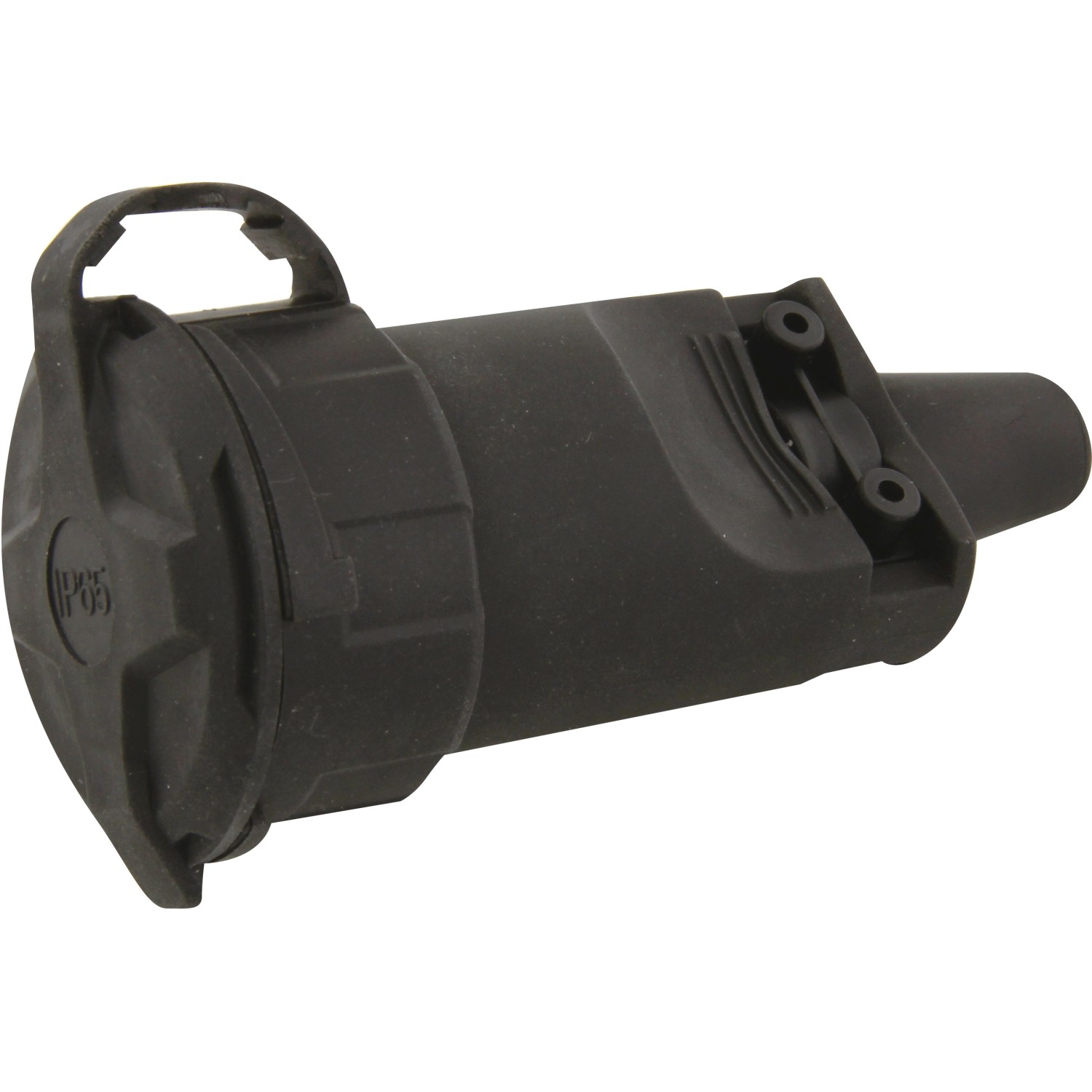 Emos Gumová zásuvka pro prodlužovací kabel černá