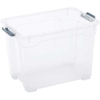 OBI Univerzální úložný box Cadiz S transparentní, 27,5 x 38 x 26,5 cm