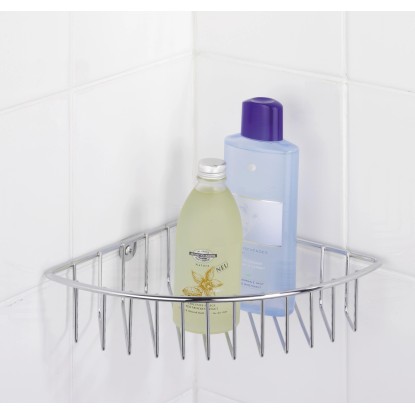 Wenko Rohová polička Genola pro montáž na stěnu ocelová 26 cm x 5,5 cm x 20 cm c