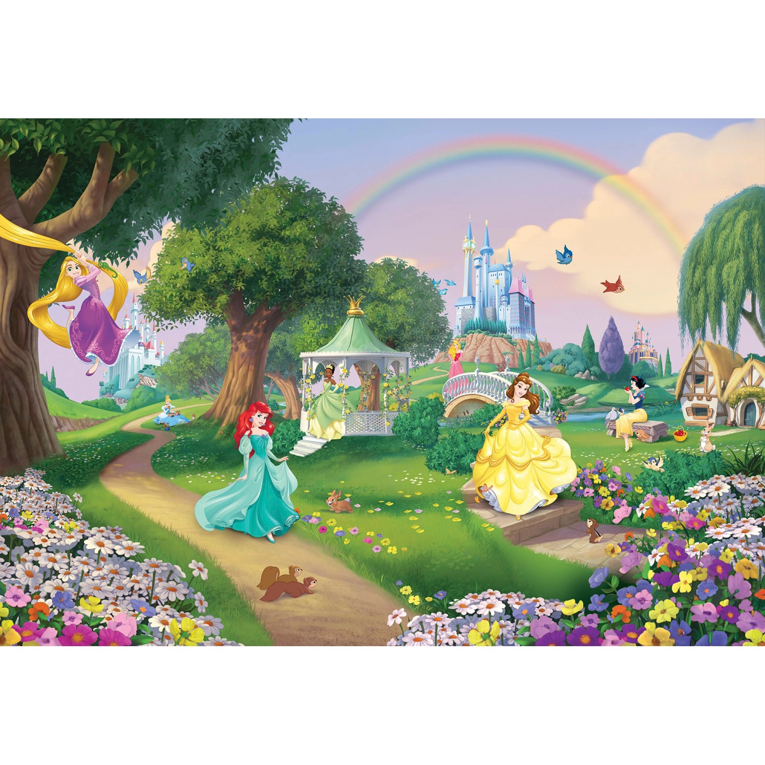 Komar Papírová fototapeta Disney Princess Rainbow 368 x 254 cm