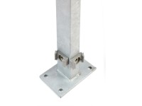 Floraworld Rohový plotový sloupek s navařenou patkou pozink 6 x 4 x 69 cm
