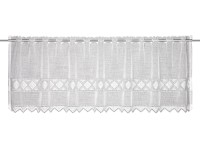 Záclonka kosočtverce v pruhu, bílá, 45 x 135 cm