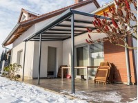 Gutta Hliníková pergola Terrassendach Original typ A antracit 3,06 x 3,06 cm