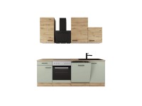 Flex-Well Kuchyně CARA 220 cm/typ 9-trouba/var.deska/digestoř/myčka