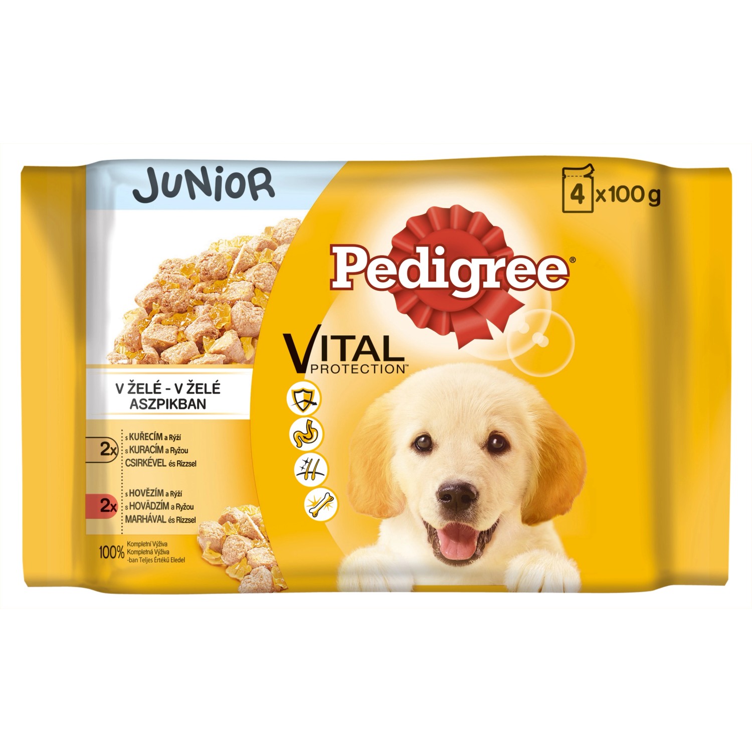 Pedigree Kapsičky pro psy JUNIOR v želé 4 x 100 g