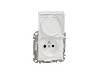 Schneider Electric Jednoduchá zásuvka 2P + PE Sedna, IP44, 16 - 250 V, bílá