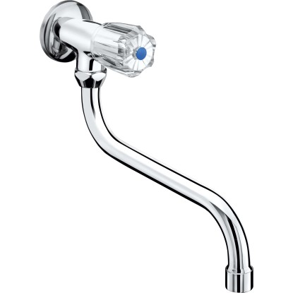 Nástěnný vodovodní kohoutek na studenou vodu Ledro chrom