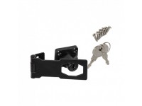 Domax Petlice zamykací WHK1 černá 95 x 30 mm s bezpečnostním zámkem a klíči
