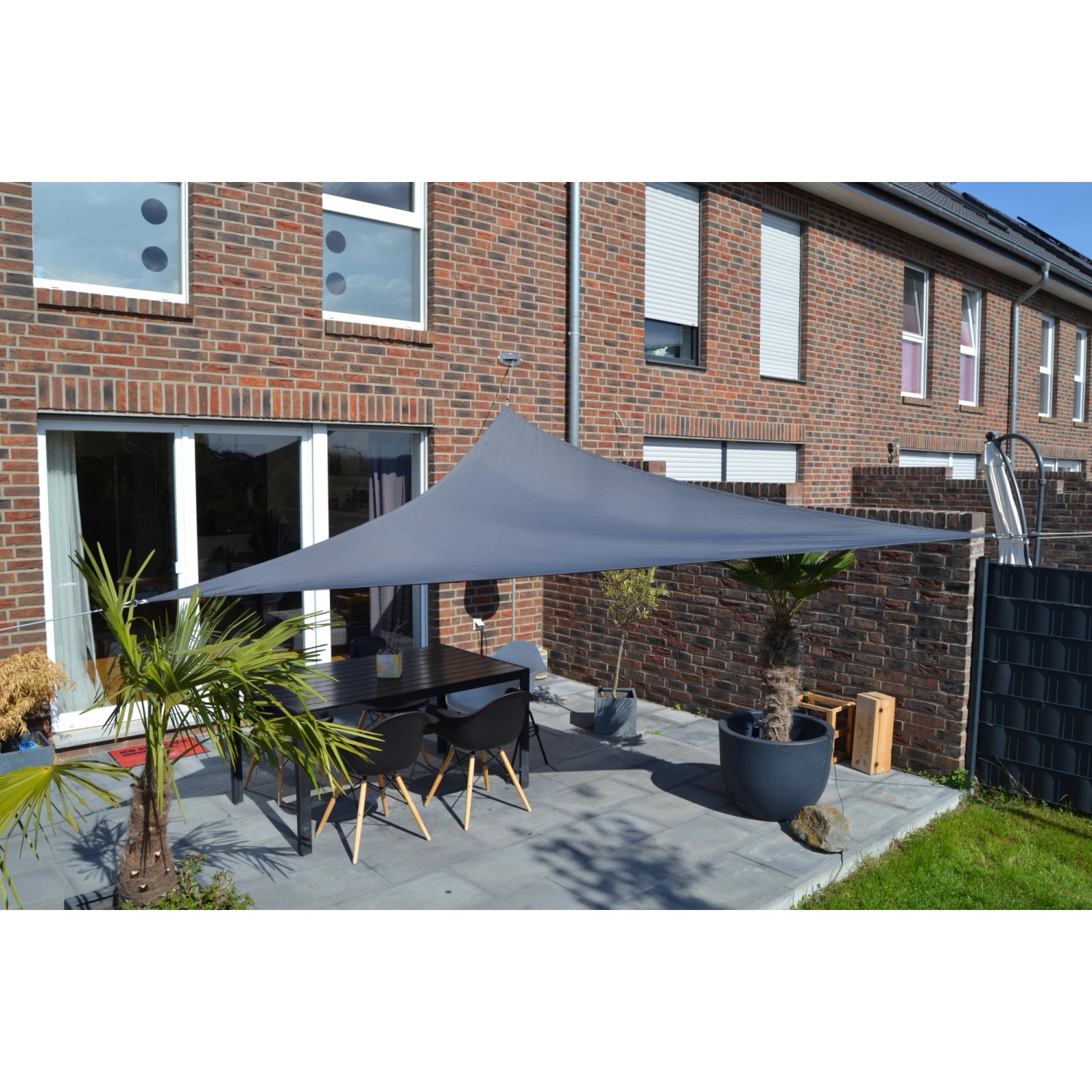Floracord Trojúhelníková stínící plachta vodoodpudivá, antracitová, 360 cm