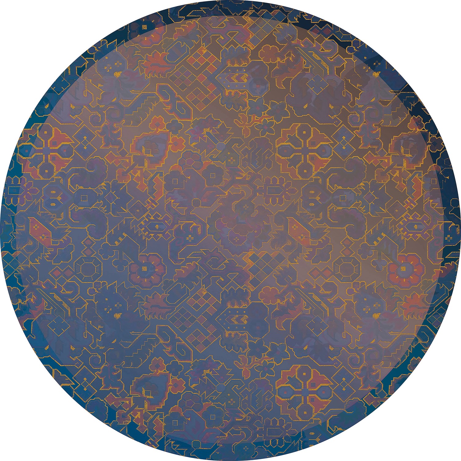 Komar Samolepicí vliesová fototapeta Dot Ornament pr. 125 cm