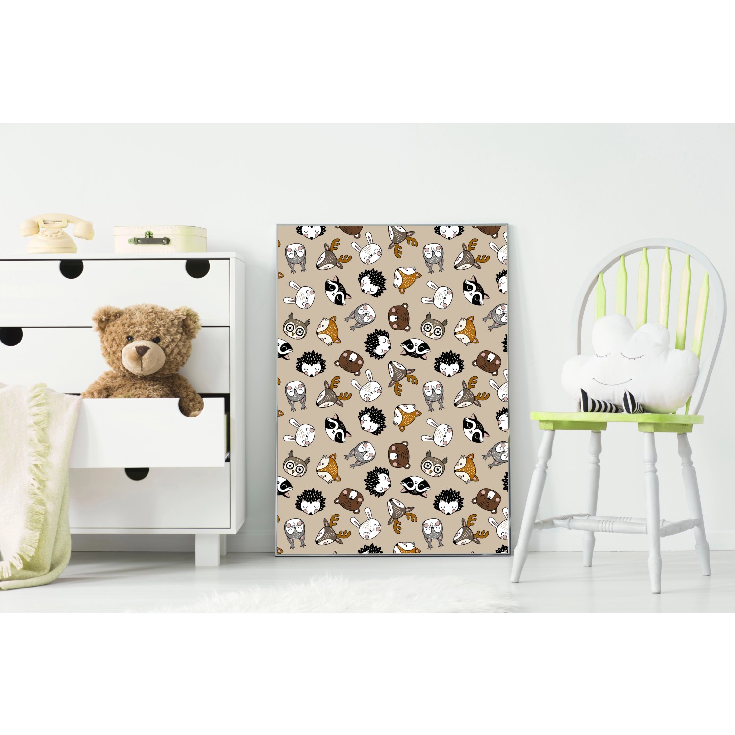 Gekkofix Samolepicí fólie, dětský vzor - lesní zvěř, 45 x 200 cm