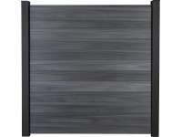 GroJaSolid Plotový panel bez sloupků čtvercový Stone Grey 180 x 180 cm