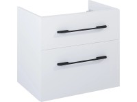 Maximus Skříňka pod umyvadlo Madrid, 2 zás., matná bílá + černé úchytky, 60 cm