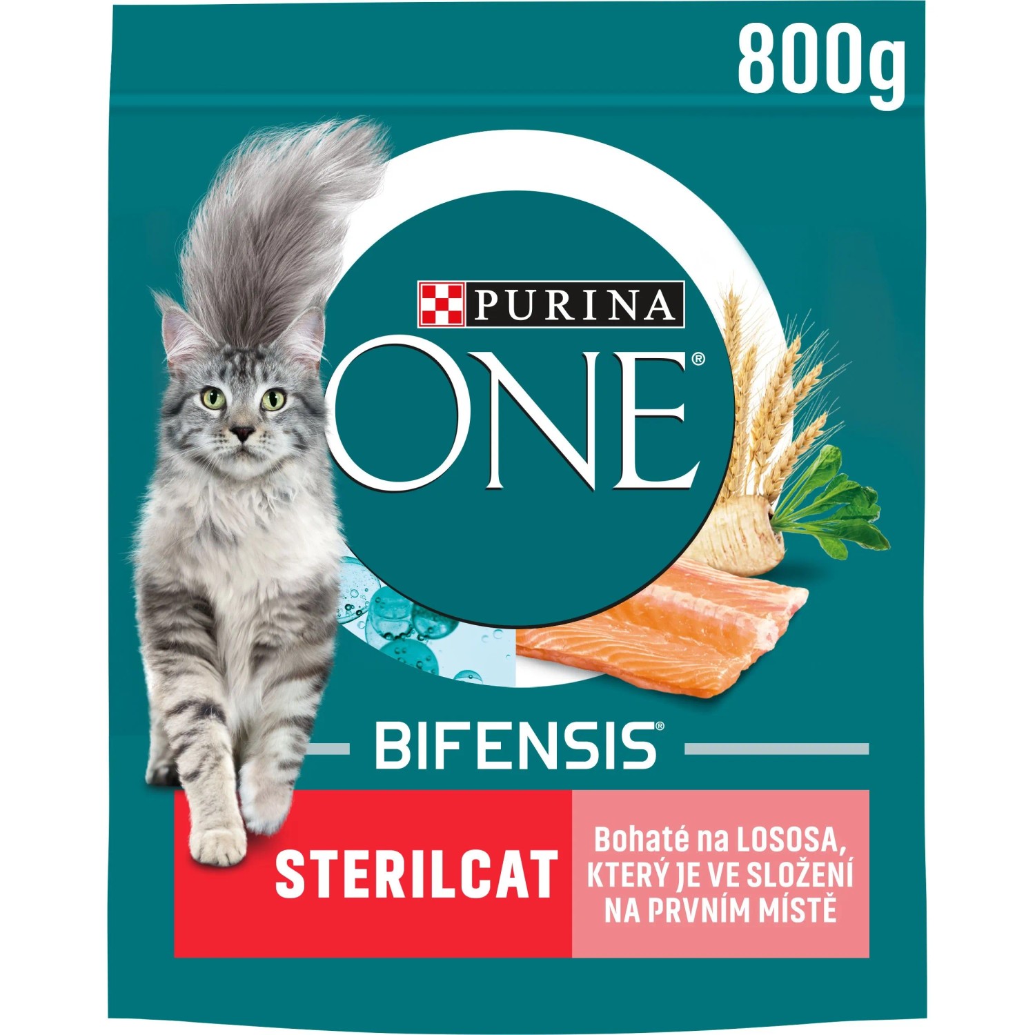 PURINA ONE Bifensis Sterilcat Granule pro kočky losos 800 g