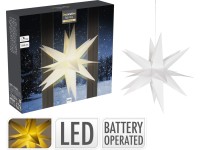 Koopman Vánoční LED svítící hvězda teplá bílá pr. 30 cm