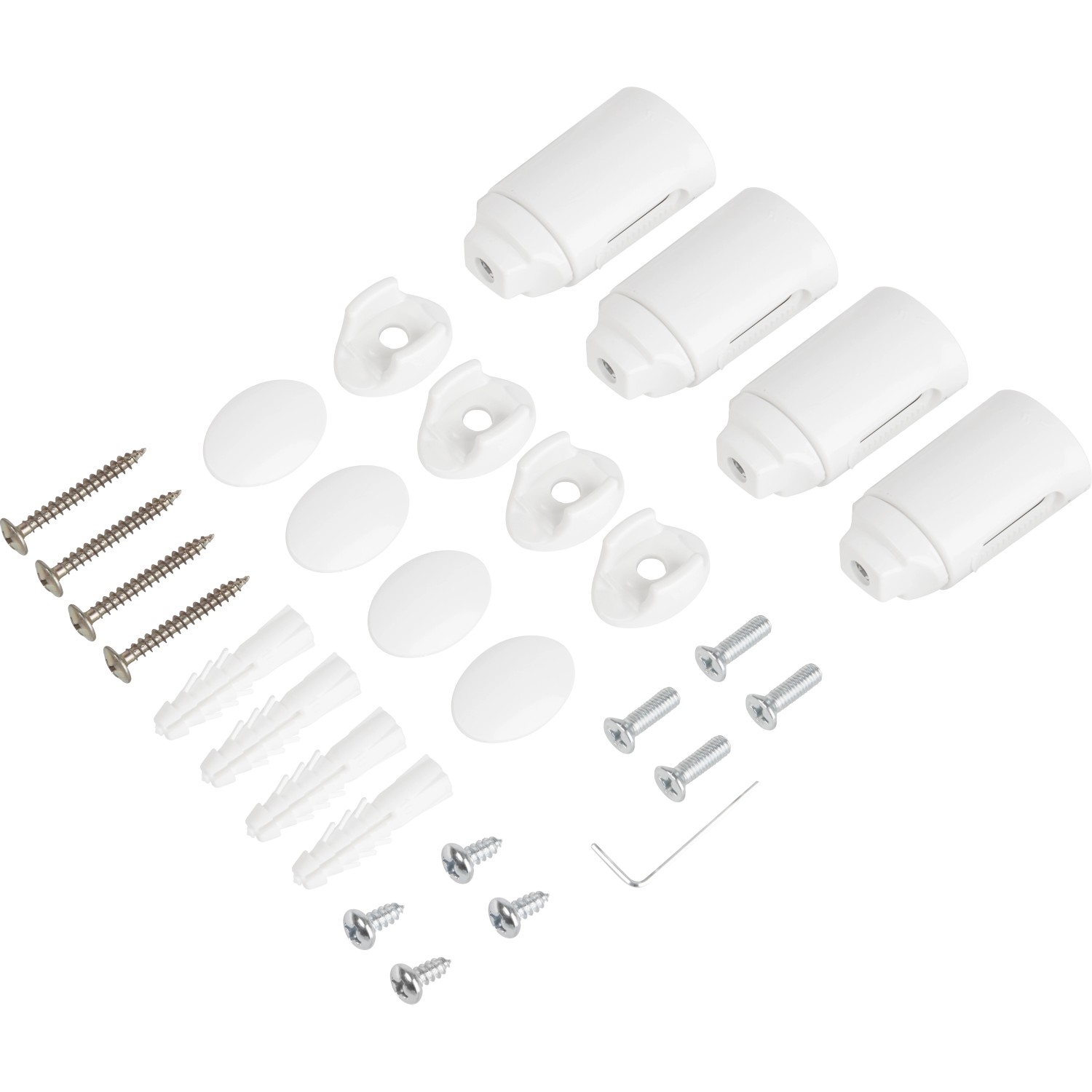 Sada držáků pro koupelnový radiátor Sunrupu, bílá