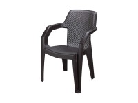 MEGA PLAST Zahradní křeslo MAREA wenge 61,5 x 62 x 86 cm