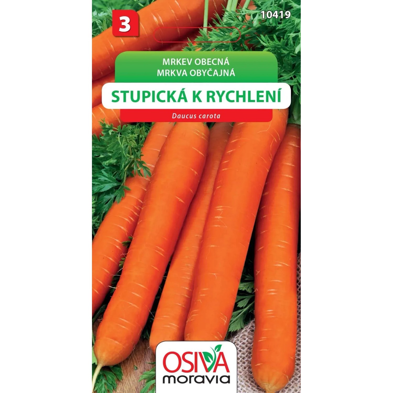 Semínka Mrkev obecná Stupická k rychlení (Daucus carota)