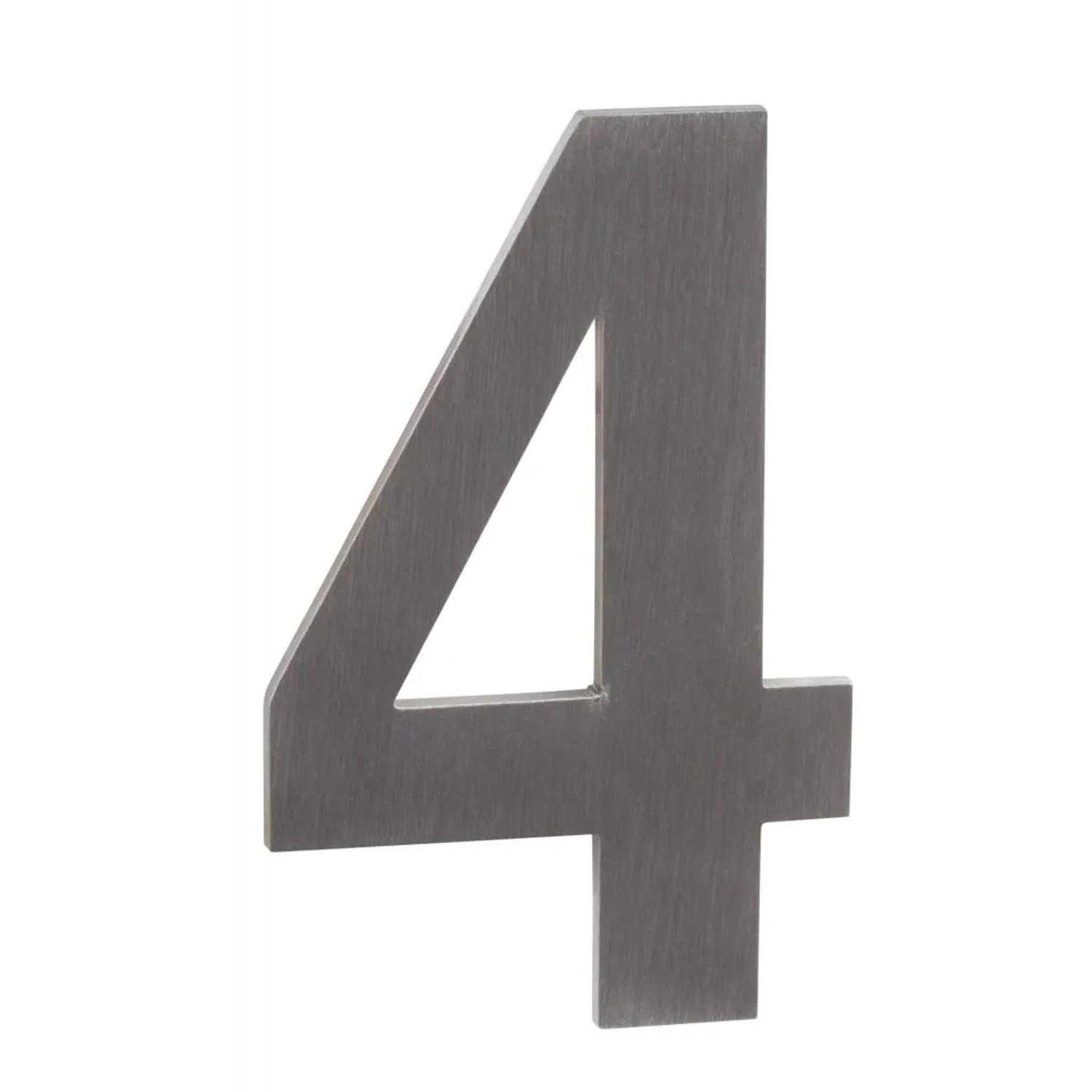 Walteco Domovní číslo "4" nerez samolepicí, 50 mm