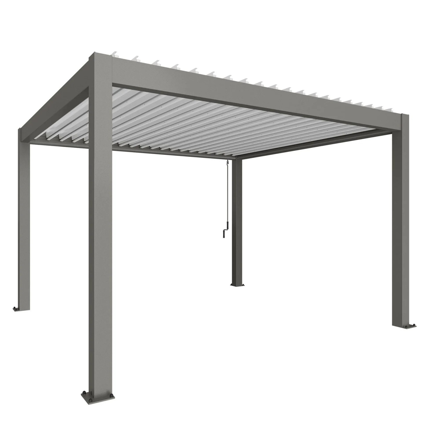 Biohort Pergola 4 x 3,5 křemenově šedá/bílá 404,5 x 367,5 cm
