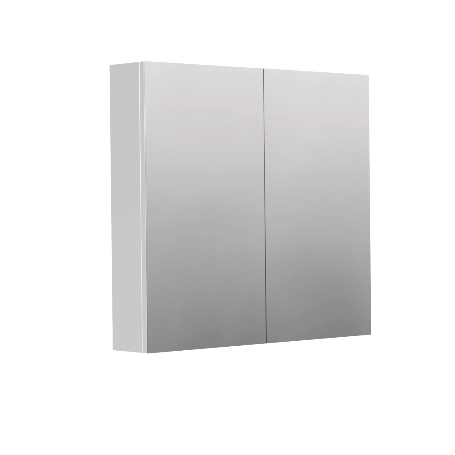 INTEDOOR Zrcadlová skříň BEE, 2 dveře, el.zásuvka, IP44, š. 80cm, bílá lesk