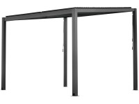 Floraworld Pergola s lamelovou střechou, antracitová, 300 x 300 x 212 cm