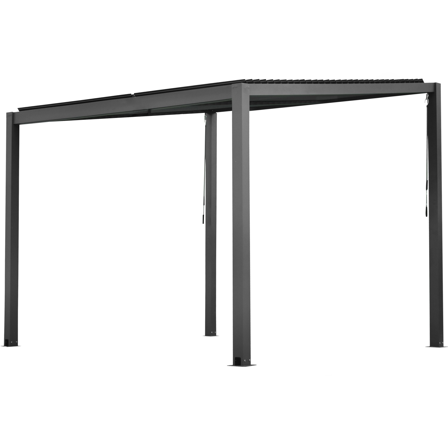 Floraworld Pergola s lamelovou střechou, antracitová, 300 x 300 x 212 cm