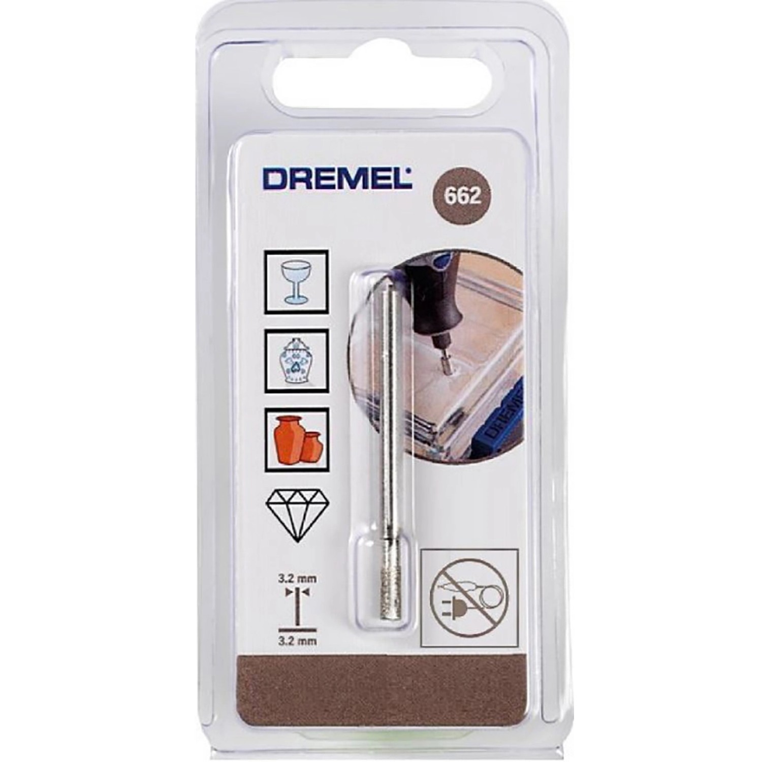 Dremel Vrták do skla 662