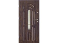 O.K. Doors Venkovní ocelové vchodové dveře AZZURO II, tmavý ořech, 90 L
