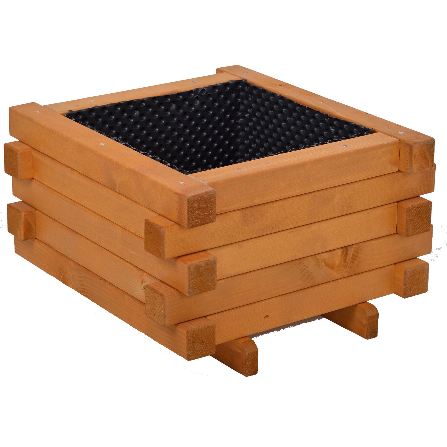 Gaspo Dřevěný truhlík Faak, medově hnědá, 70 x 70 x 42 cm