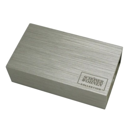 Schöner Wohnen Koncovka hranatá pro záclonovou tyč Matteo stříbrnošedá 2 ks