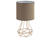 Rabalux Stolní lampa Kinga, hnědá/zlatá, pr. 17 x 32 cm