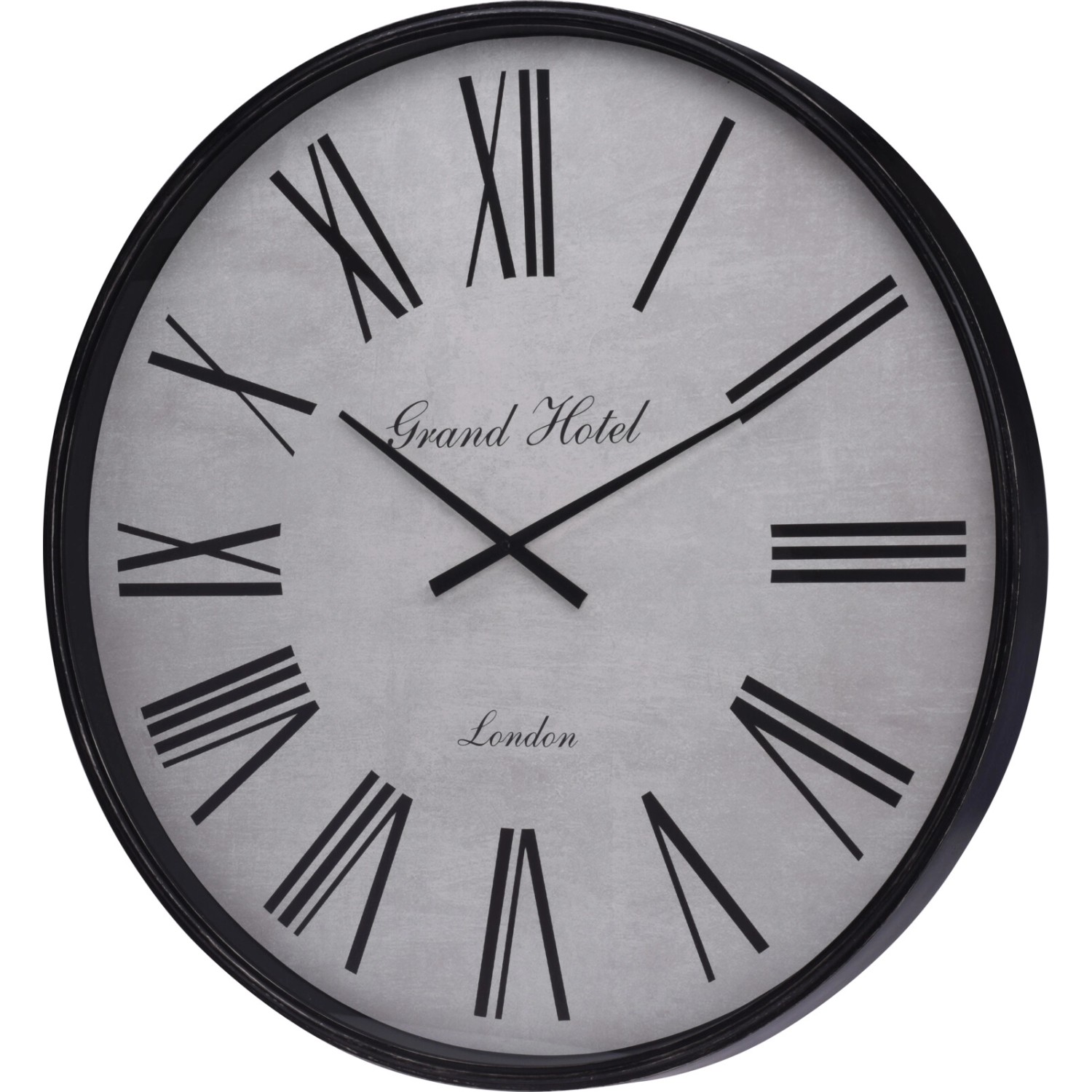 Koopman Dřevěné nástěnné hodiny s římskými číslicemi, bílá/přírodní, pr. 60 cm