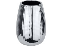 Wenko Kelímek na zubní kartáčky Dakar keramický chromový, pr. 8,3 x 11,6 cm