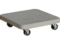 Podstavec pod květináč s kolečky cementový přírodní 27 x 27 x 7 cm