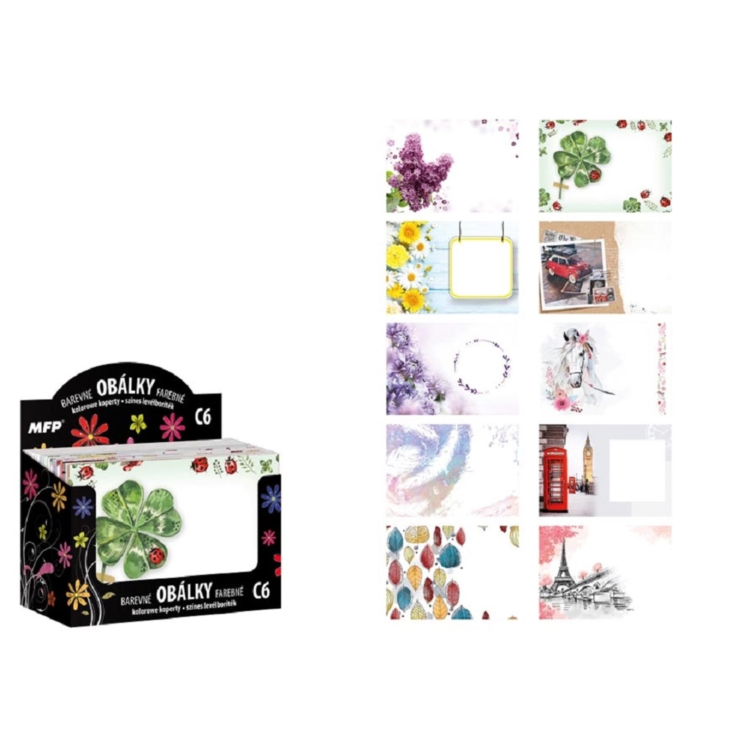 MFP paper Dopisní obálka C6 barevná mix vzorů