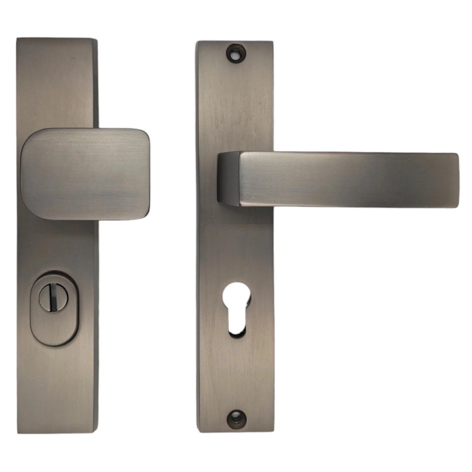 Cobra Štítové ochranné dveřní kování C201 PZ90 LI/RE překrytka, titanová