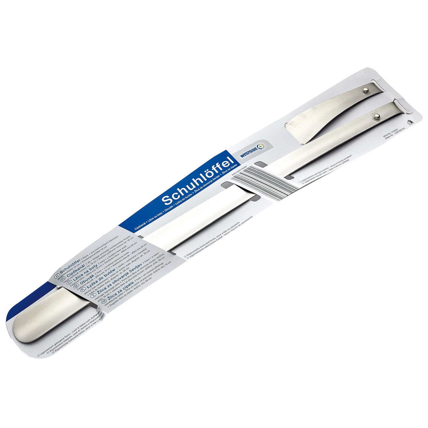 Nerez lžíce na boty, různé barvy, 2 ks