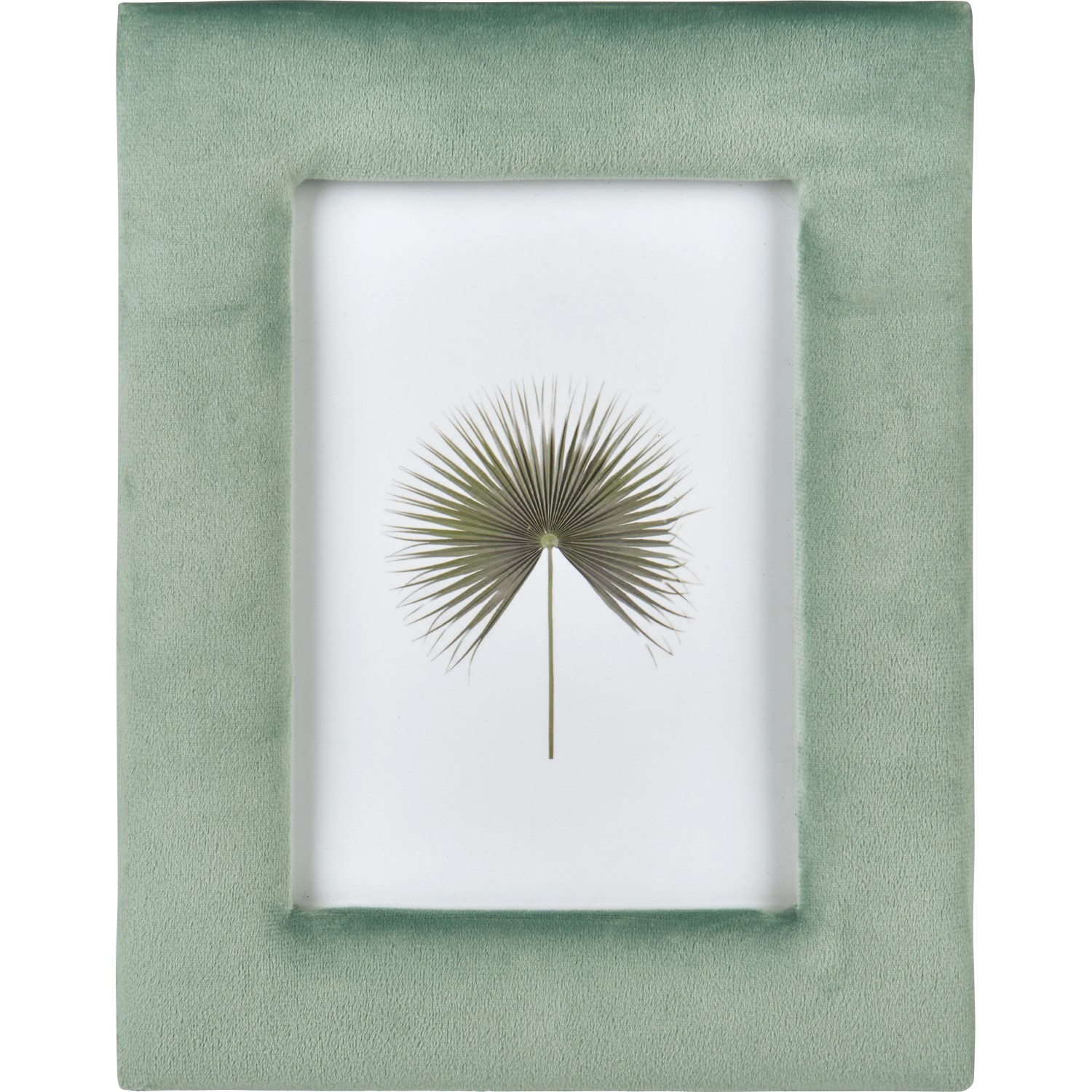 Obrazový rám Safari Lodge MDF sametový vzhled, zelený 13 cm x 18 cm