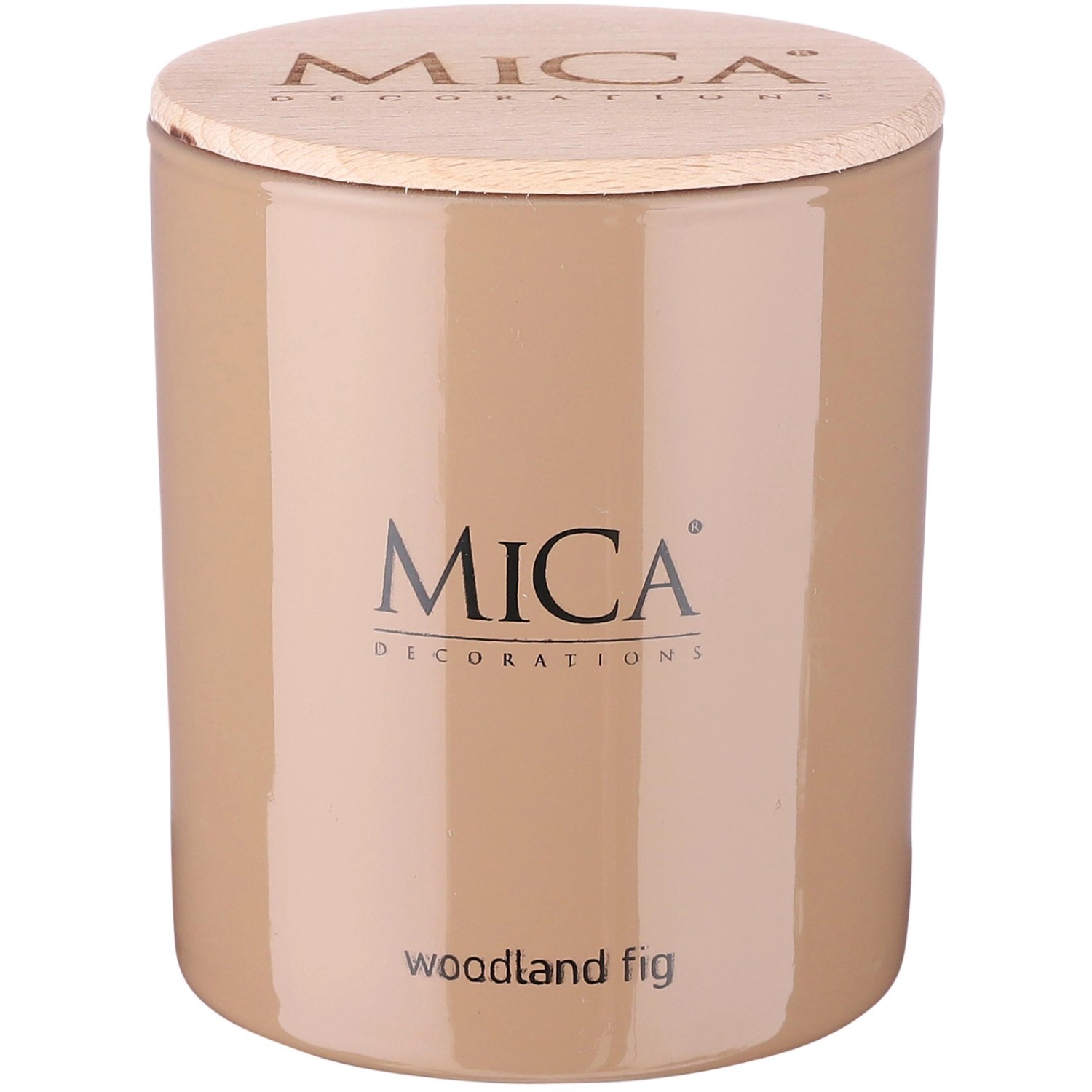 Mica Decorations Vonná svíčka Woodland Fig, hnědá, 8,5 x 7,5 cm