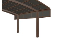 Ximax Boční stěna k přístřešku na auto Portoforte/Linea 1 modul hnědá 50 cm