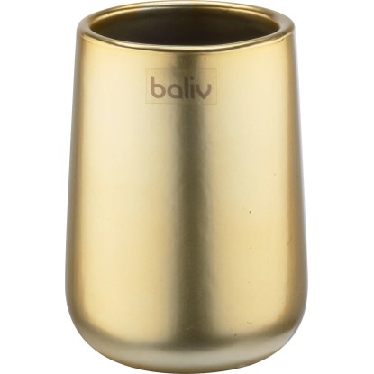 baliv Kelímek na zubní kartáčky Retro Futures keramický zlatý